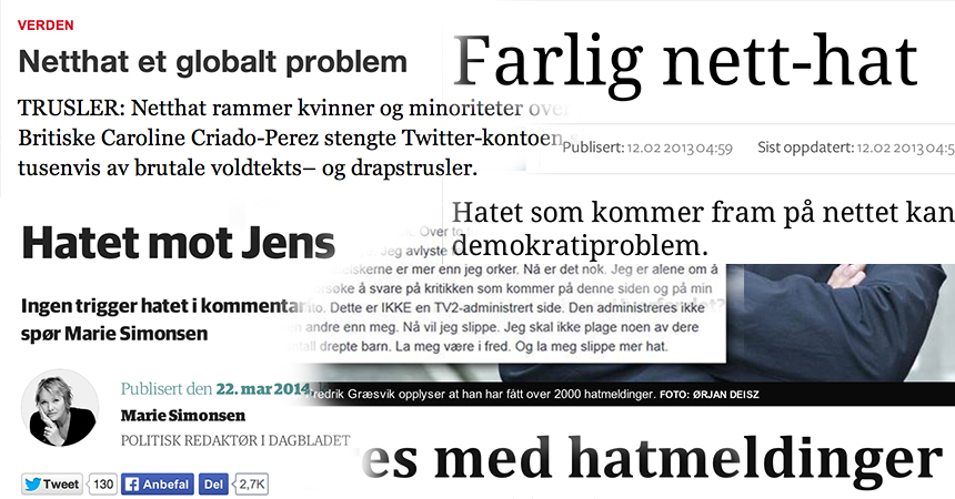 Medie har stadig netthat på dagsorden, men er det rett fokus, for mykje fokus og rett type kritikk?