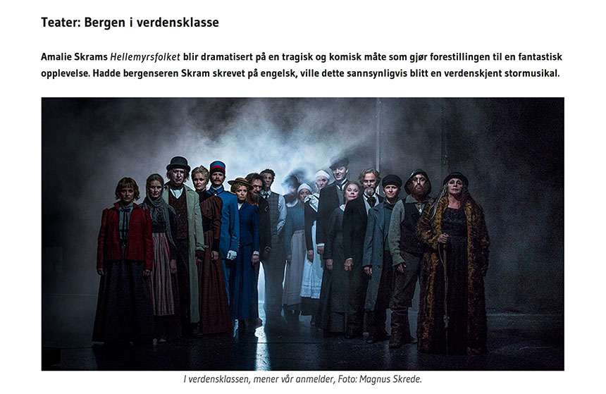 Elevane skreiv teaterkritikkar i tverrfagleg samarbeid mellom media og norsk